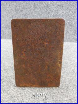 Vintage Metal Folk Art Hand Made Sculpture Nut and Bolt Man Yard Art 11 Tall