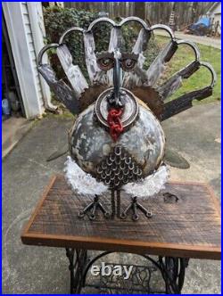 Vintage Metal Wild Turkey Garden Yard Art Retro Americana