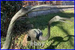 Vintage PAIR Bronze Maitland Smith Herons Cranes Birds Sculptures 28 Tall