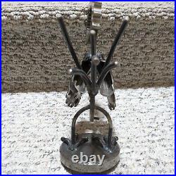 Welded Metal Art Bird Sculpture Chicken, crane, heron yard ornament