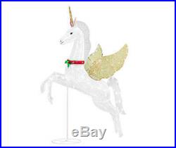White LED Winged Unicorn, (64)Christmas Decor Holiday Yard Art