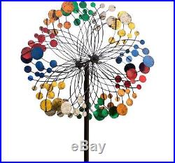 Wind Spinner Garden Metal Lawn Stake Kinetic Energy Sculpture Landscape Yard Art