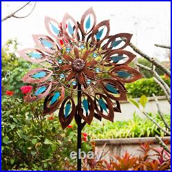 Wind Spinner Large Outdoor Metal Sculptures Garden Patio Lawn Yard Decor 76 H