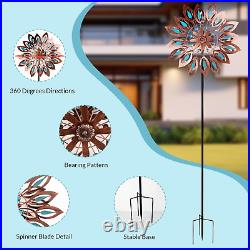 Wind Spinner Large Outdoor Metal Sculptures Garden Patio Lawn Yard Decor 76 H