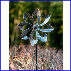 Wind Spinner Metal Flower Sculpture Outdoor Yard Garden Patio Decor Gift New
