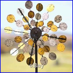 Wind Spinners For The Garden Sculpture Yard Decor Metal LED Gold Tone Colors New