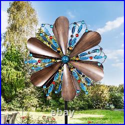 Wind Spinners Outdoor Metal Kinetic Sculpture Windmills for Yard and Garden Lawn