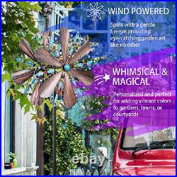 Wind Spinners Outdoor Metal Kinetic Sculpture Windmills for Yard and Garden Lawn