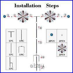 Wind Spinners Outdoor Metal Kinetic Sculpture Windmills for Yard and Garden Lawn