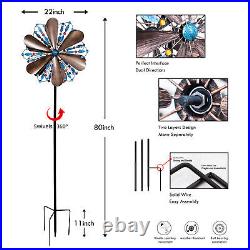 Wind Spinners Outdoor Metal Kinetic Sculpture Windmills for Yard and Garden Lawn