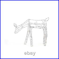 Wire Metal frame Doe with 80 White LED lights Christmas Yard Decor 30 in Height