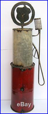 Yard Art Metal Gasoline Pump Sulpture 50