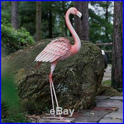 Yard Art Flamingo Outdoor Indoor Metal Statues Sculptures For Backyard Porch