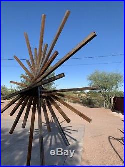 Yard Art, Steel Sculpture, Sun Sculpture, Square Tube Art, Spiral Sculpture