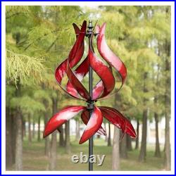 Yard Garden Wind Spinner Large Outdoor Wind Sculptures Spinners, Tulip Or