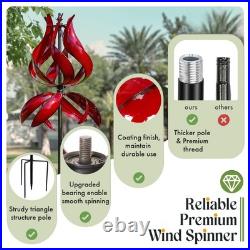 Yard Garden Wind Spinner Large Outdoor Wind Sculptures Spinners, Tulip Or