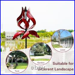 Yard Garden Wind Spinner Large Outdoor Wind Sculptures Spinners, Tulip Or