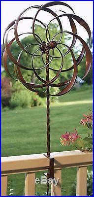 Yard Wind Spinner Garden Decor Metal Windmill Outdoor Kinetic Art Sculpture Lawn