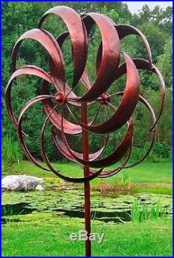 Yard Wind Spinner Windmill Garden Decor Kinetic Outdoor Art Metal Sculpture New