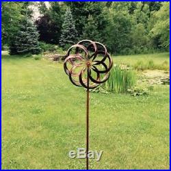 Yard Wind Spinner Windmill Garden Decor Kinetic Outdoor Art Metal Sculpture New